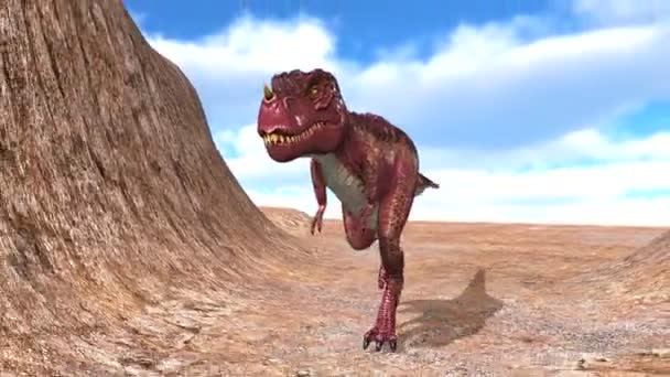 3D CG renderizando un dinosaurio — Vídeo de stock