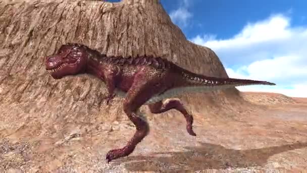 3D cg vykreslování dinosaurus — Stock video