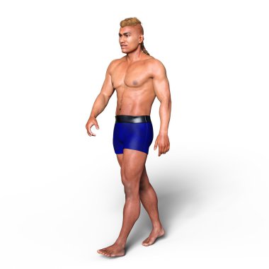 bir savaş sanatçısı 3d cg render