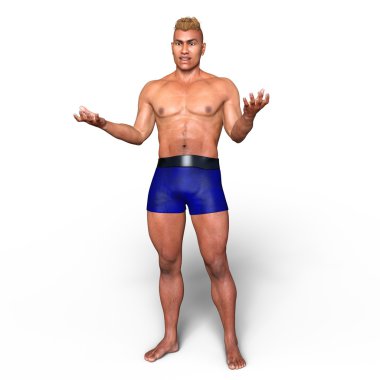 bir savaş sanatçısı 3d cg render