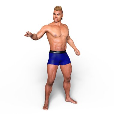 bir savaş sanatçısı 3d cg render