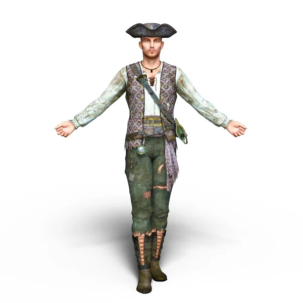 3D CG renderização de um pirata — Fotografia de Stock