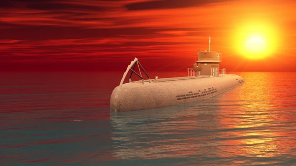 3D CG rendering of a submarine — Stock Photo, Image