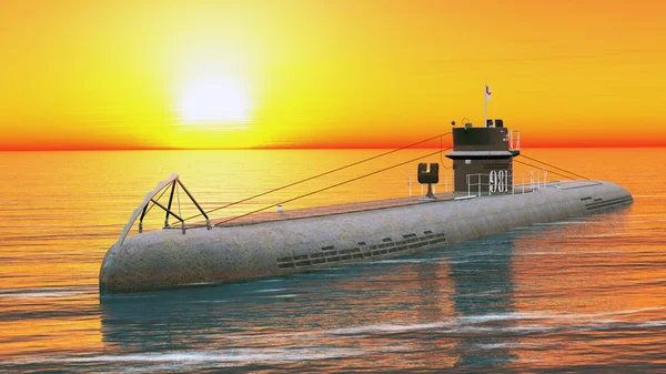 3D CG rendering of a submarine — Stock Photo, Image