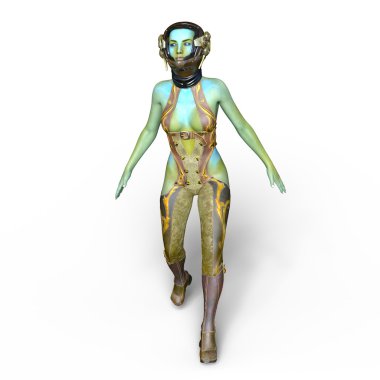 3d cg işleme süper bir kadın