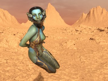 3d cg işleme süper bir kadın