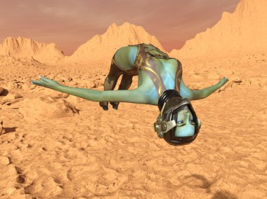 3d cg işleme süper bir kadın