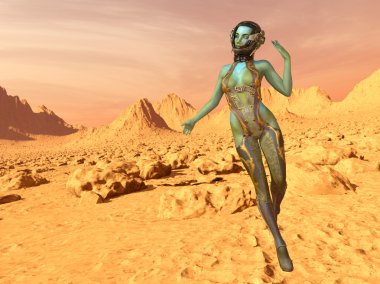 3d cg işleme süper bir kadın