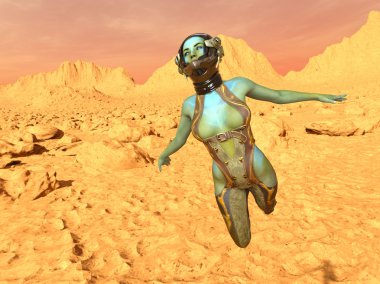3d cg işleme süper bir kadın
