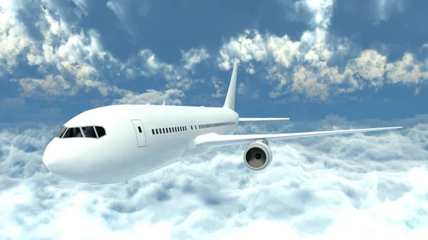 3D CG renderização de um avião — Fotografia de Stock