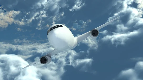 3D CG renderização de um avião — Fotografia de Stock