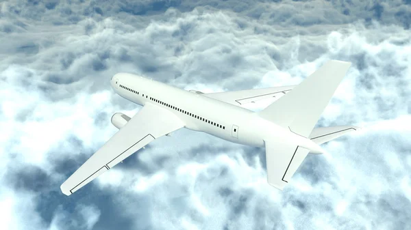3D-cg-Darstellung eines Flugzeugs — Stockfoto