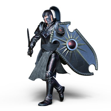 bir şövalyenin 3d cg işleme