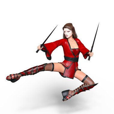 bir erkek ninja 3d cg render