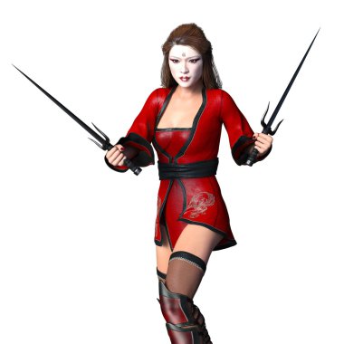 bir erkek ninja 3d cg render