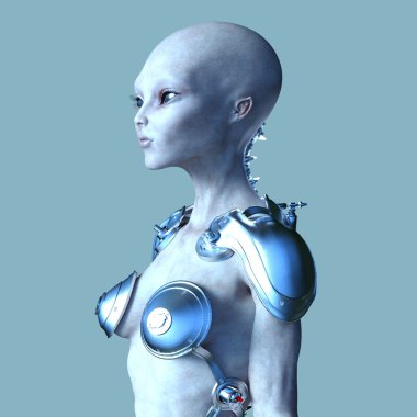 bir kadın yabancı 3d cg işleme