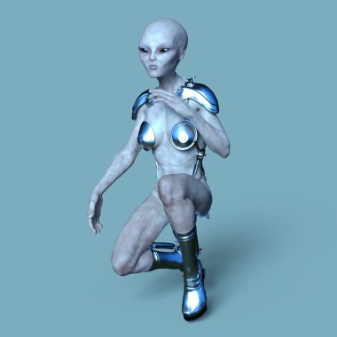 bir kadın yabancı 3d cg işleme