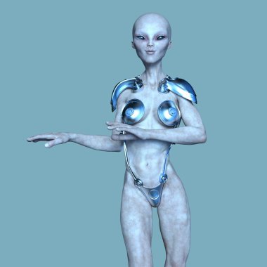 bir kadın yabancı 3d cg işleme