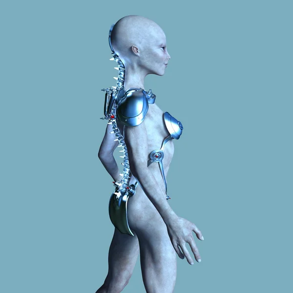3D CG representación de un alienígena femenino —  Fotos de Stock