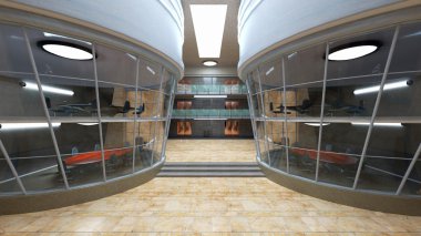 3d cg işleme bir ofis