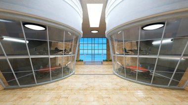 3d cg işleme bir ofis