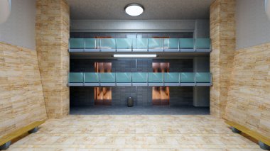 3d cg işleme bir ofis