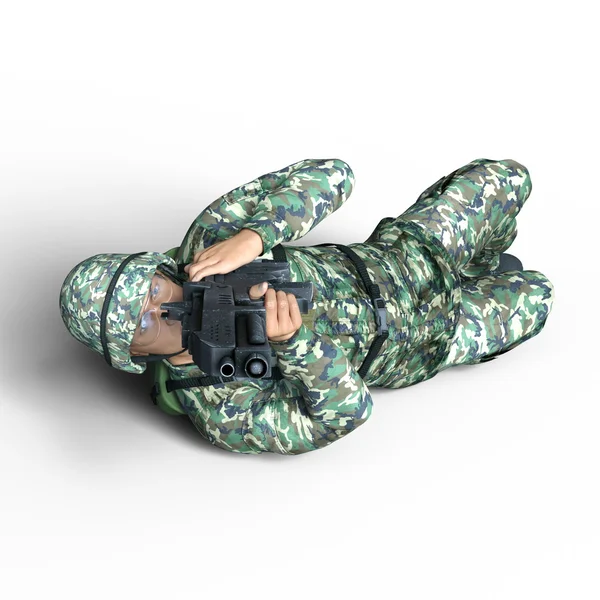 Render CG 3D dari sebuah tentara — Stok Foto