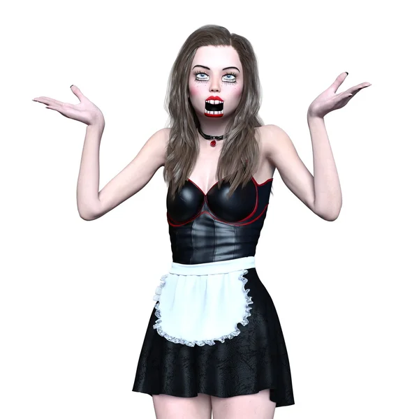 3D-cg rendering van een horror make-up vrouw — Stockfoto