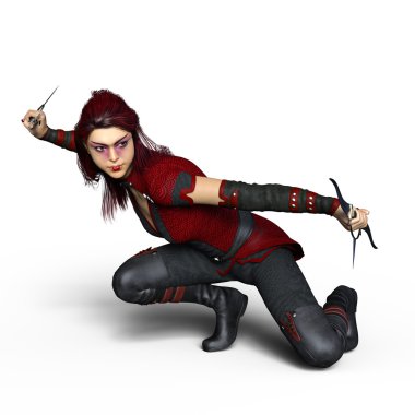 bir erkek ninja 3d cg render