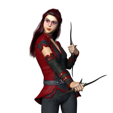 bir erkek ninja 3d cg render