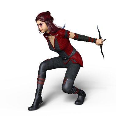 bir erkek ninja 3d cg render
