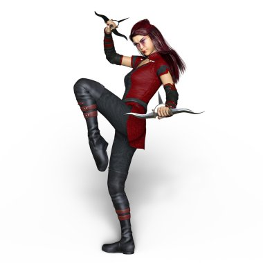 bir erkek ninja 3d cg render