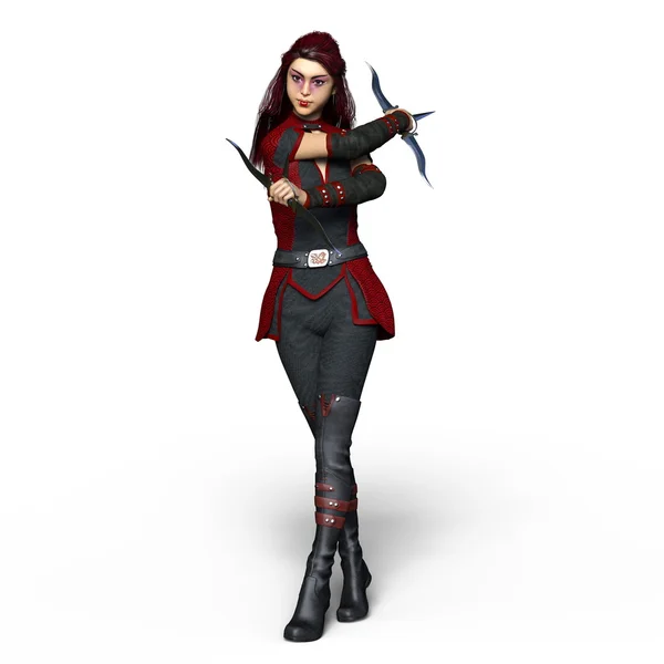 3D CG rendering of a female ninja — Stock Photo, Image