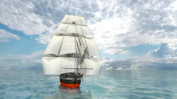 3D-cg rendering van een zeilboot — Stockfoto