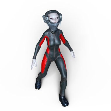 bir kadın yabancı 3d cg işleme