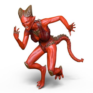 kadın bir canavar 3d cg işleme