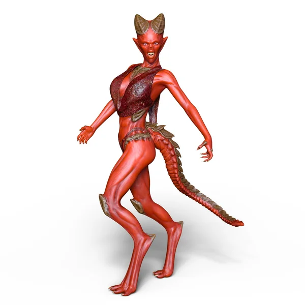 3D rendu 3D d'un monstre féminin — Photo
