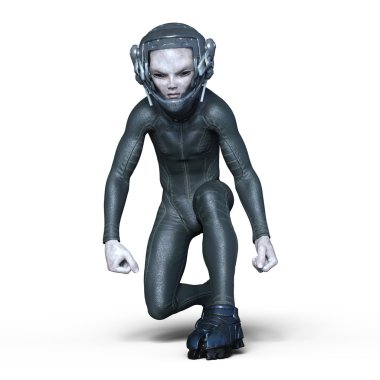 bir uzaylı 3d cg işleme