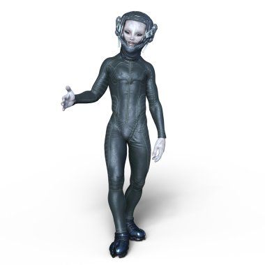 bir uzaylı 3d cg işleme