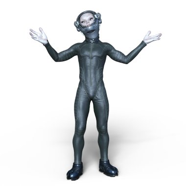 bir uzaylı 3d cg işleme