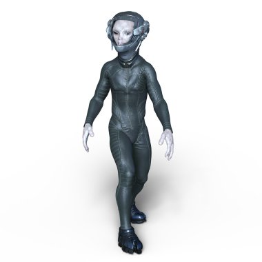 bir uzaylı 3d cg işleme