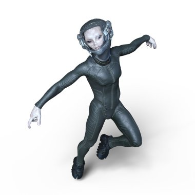 bir uzaylı 3d cg işleme