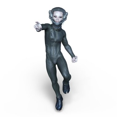 bir uzaylı 3d cg işleme