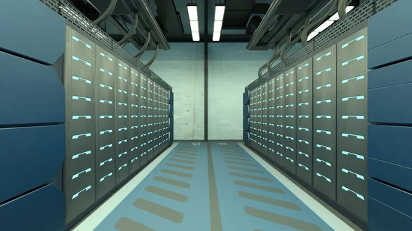 Representación 3D CG del Centro de Supercomputación — Foto de Stock