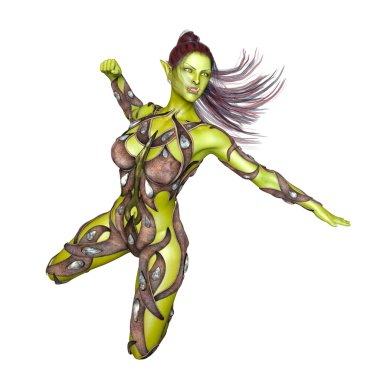 kadın bir canavar 3d cg işleme