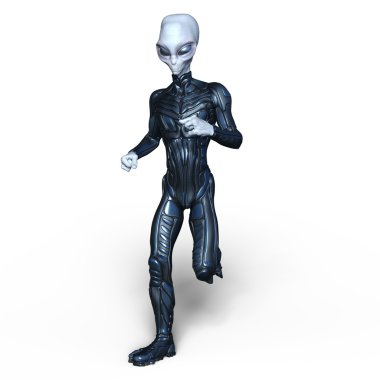 bir uzaylı 3d cg işleme