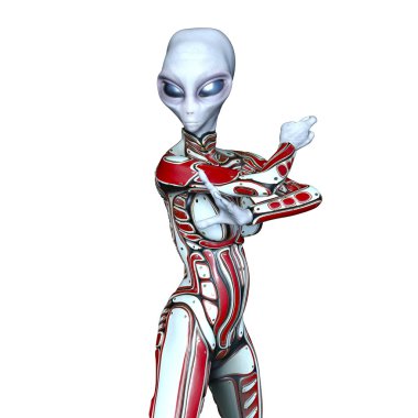 bir kadın yabancı 3d cg işleme