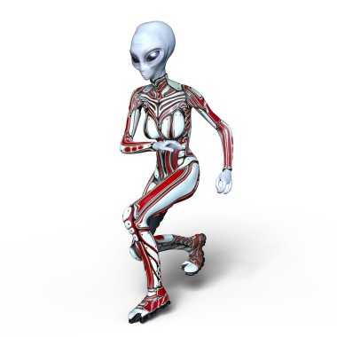 bir kadın yabancı 3d cg işleme