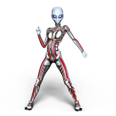 bir kadın yabancı 3d cg işleme