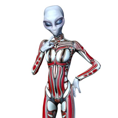 bir kadın yabancı 3d cg işleme